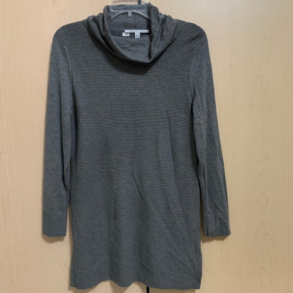 Adrienne Vittadini Sweaters - Adrienne Vittadini Women's Pullover Long Sleeve Ribbed Knit Sweater Tunic Gray L